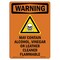Signmission Safety Sign, OSHA WARNING, 14" Height, May Contain Alcohol, Portrait OS-WS-D-1014-V-13322 - alternate 1